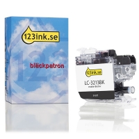 Varumärket 123ink ersätter Brother LC3213BK svart bläckpatron hög kapacitet LC3213BKC 028487