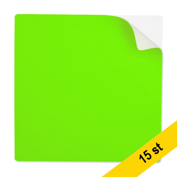 Återanvändbara Post-it lappar 10 x 10cm | 123ink | grön | 15st 302127 - 1