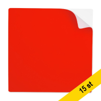 Återanvändbara Post-it lappar 10 x 10cm | 123ink | röd | 15st 302125