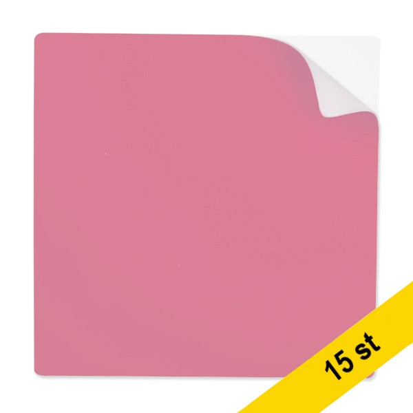 Återanvändbara Post-it lappar 10 x 10cm | 123ink | rosa | 15st 302131 - 1