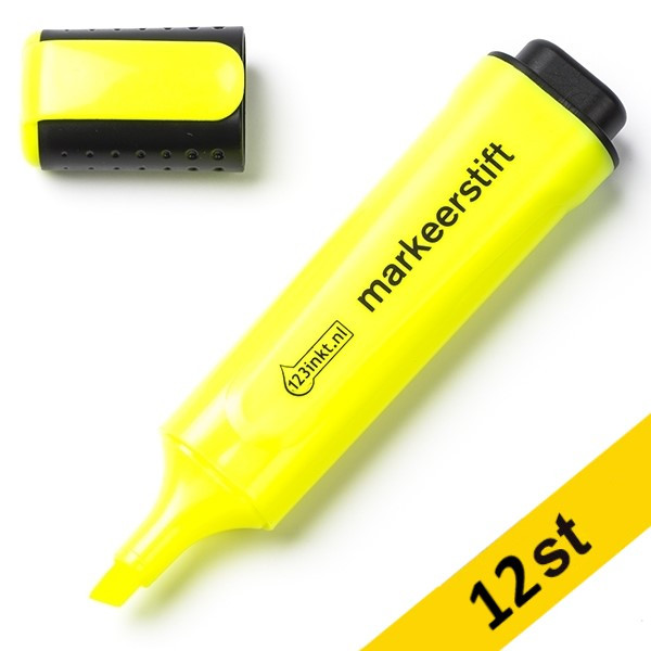 Överstrykningspenna 123ink | gul | 12st  300388 - 1