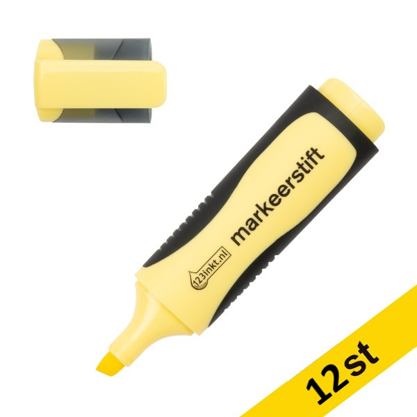 Överstrykningspenna 123ink | pastellgul | 12st 300493 - 1