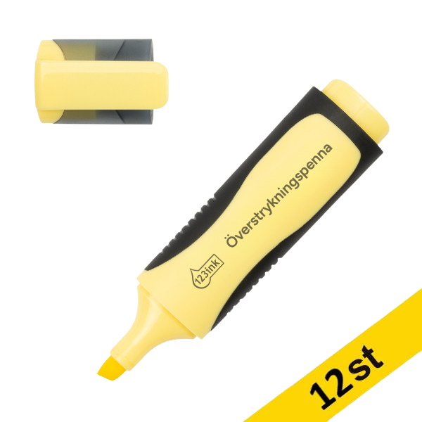Överstrykningspenna 123ink | pastellgul | 12st 300493 - 1