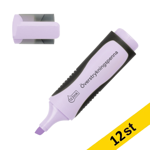 Överstrykningspenna 123ink | pastellila | 12st 300498 - 1