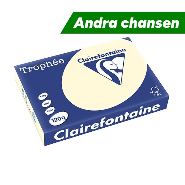 ​​​​​​​120g A4 papper | elfenben | Clairefontaine 1242PC | 250 ark⭐ 502257 - 1