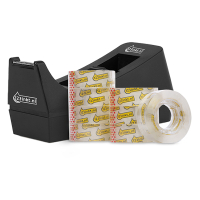 ⭐Tejphållare 19mm + 8x standard tejp 19mm x 33m | 123ink | svart  301790