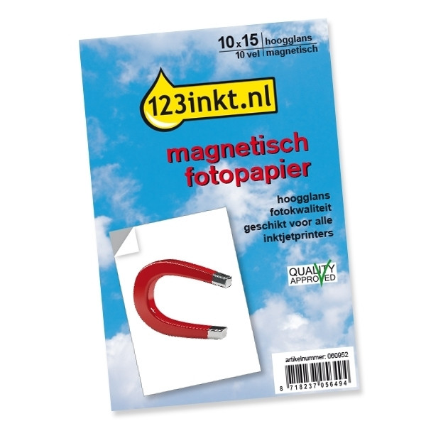 10x15cm 160g 123ink fotopapper | Magnetiskt High Gloss | 10 ark 3634C002C 060952 - 1