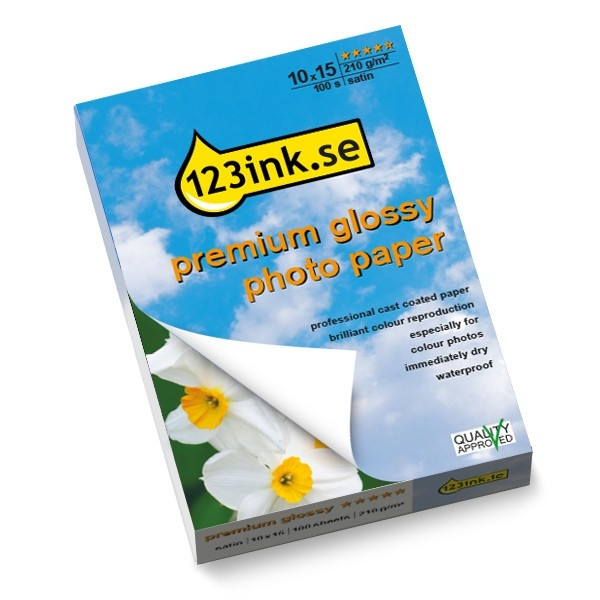 10x15cm 210g 123ink fotopapper | Premium Satin | 100 ark⭐ 0775B081C C13S042547C C13S042548C 064110 - 1