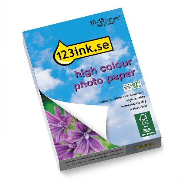 10x15cm 230g 123ink fotopapper FSC® certifierade | High Colour Matte | 100 ark  064030 - 1
