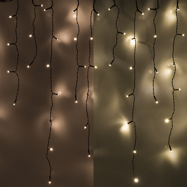 123ink Batteridriven istappsslinga | extra varmvit & varmvit | 4m | 180 lampor LDR07191 - 1