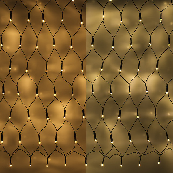 123ink Batteridrivet ljusnät | extra varmvit & varmvit | 1.20m x 0.6m | 144 lampor LDR07192 - 1