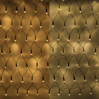 123ink Batteridrivet ljusnät | extra varmvit & varmvit | 1.20m x 0.6m | 144 lampor LDR07192