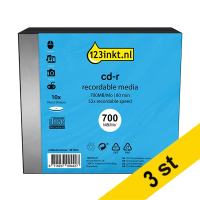 123ink CD-R | 52X | 700MB | Slimline lådor | 10-pack | x3 301580