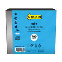 123ink CD-R | 52X | 700MB | Slimline lådor | 10-pack CR7D5NB10/00C CR7D5NS10/00C 301223