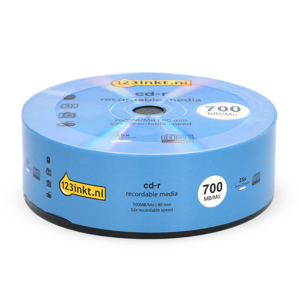 123ink CD-R | 52X | 700MB | Spindle | 25-pack 301224 - 1