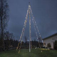 123ink Flaggstångsbelysning | extra varmvit & varmvit | 8m | 400 lampor LDR07163