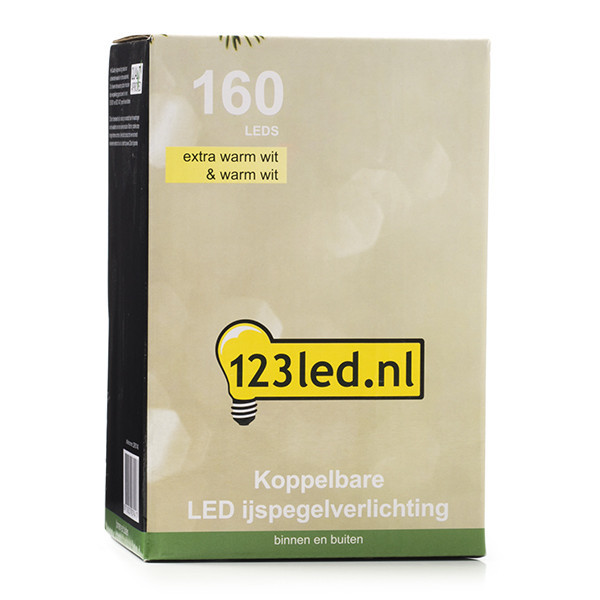 123ink Länkbar istappsslinga | extra varmvit & varmvit | 3.1m | 160 lampor  LDR07140 - 7