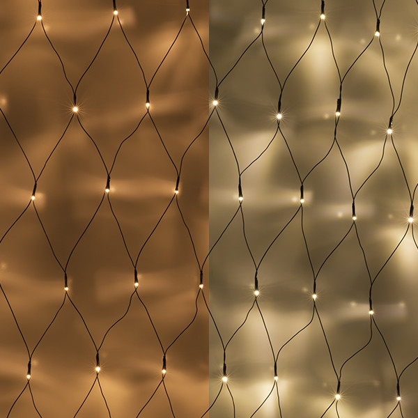 123ink Ljusnät | extra varmvit & varmvit | 5m x 0.8m | 240 lampor LDR07303 - 1