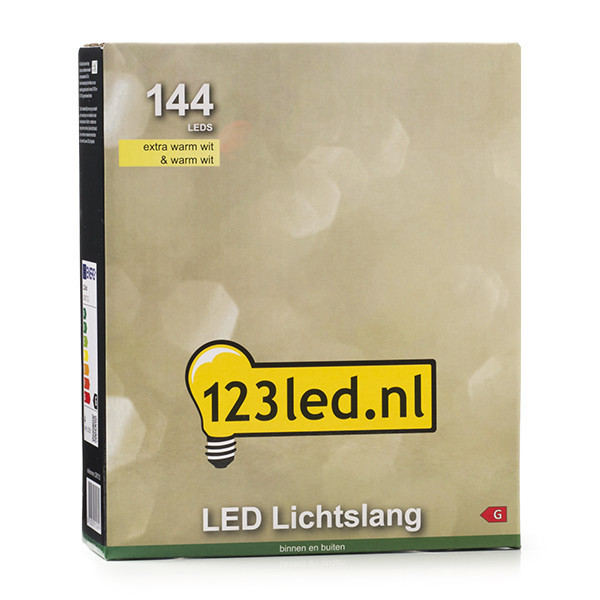 123ink Ljusslang | extra varmvit & varmvit | 6m | 144 lampor LDR07308 - 8