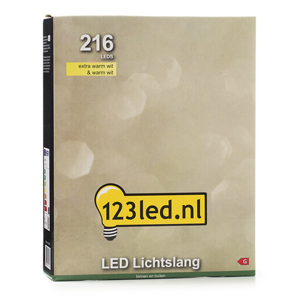 123ink Ljusslang | extra varmvit & varmvit | 9m | 216 lampor LDR07309 - 8