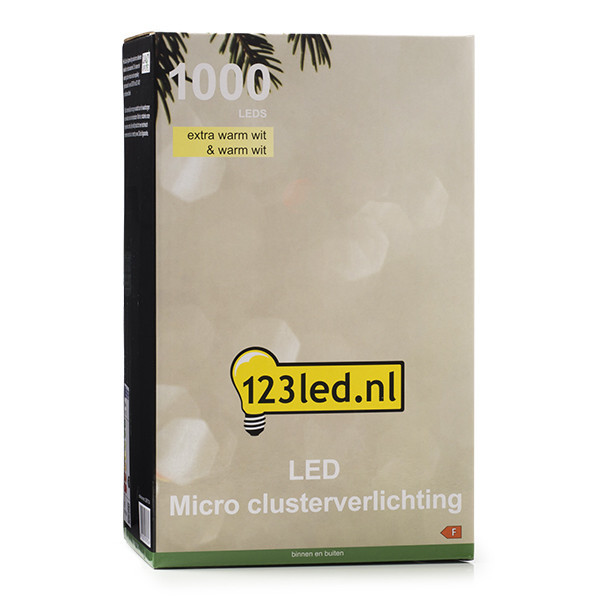 123ink Micro Klusterslinga | extra varmvit & varmvit | 23m | 1000 lampor LDR07134 - 8