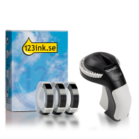 123ink Präglingsmaskin + 3 tejper vit på svart 089311