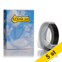 123ink S0898130 | 520109 | embossing tejp | vit text - svart tejp | 9mm | 5st S0898130C 650768
