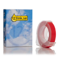 123ink S0898150 | 520102 | embossing tejp | vit text - röd tejp | 9mm