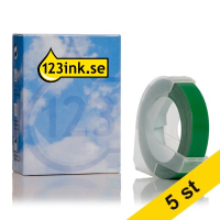 123ink S0898160 | embossing tejp | vit text - grön tejp | 9mm | 5st S0898160C 650771