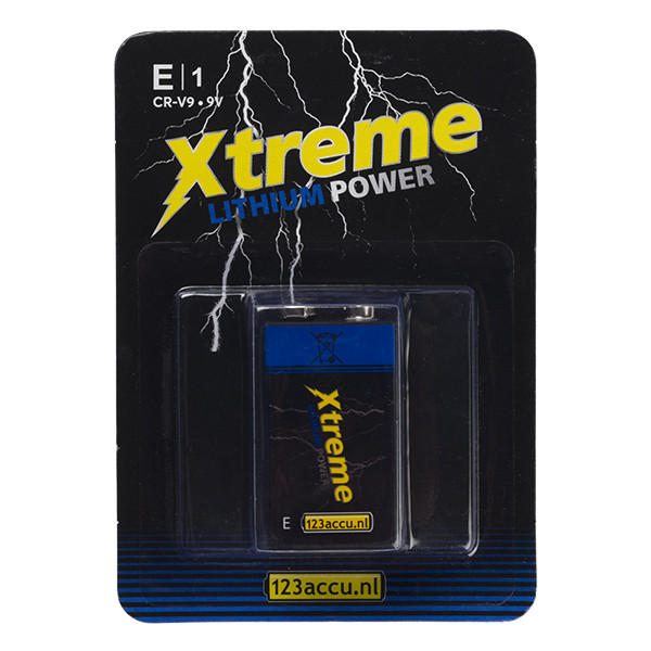 123ink Xtreme Power 6FR61 9V E-Block batteri 6FR61 6FR61LB1A/10C CR-V9 GPCRV9C ADR00059 - 1