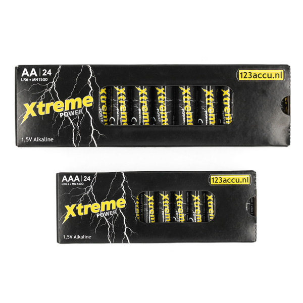 123ink Xtreme Power AA + AAA batterier | 24-pack x2 121122 - 1