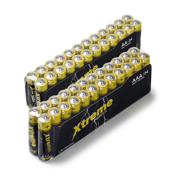 123ink Xtreme Power AA + AAA batterier | 2x 24-pack  123125 - 1
