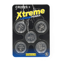 123ink Xtreme Power CR2025 Lithium knappcellsbatteri | 5-pack ADR00070