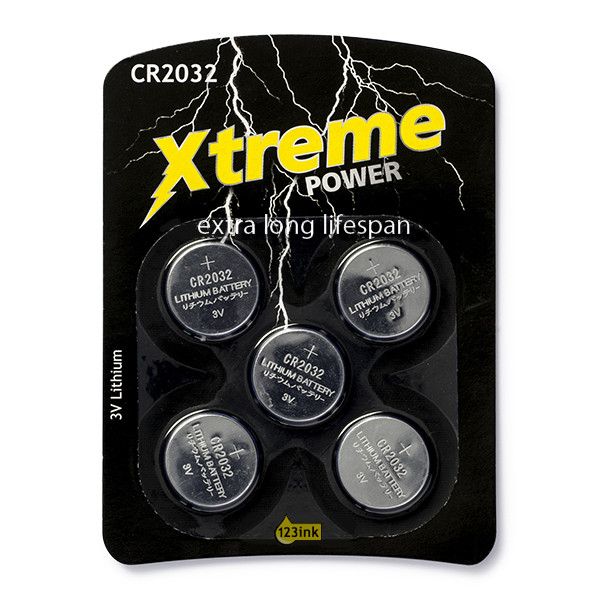 123ink Xtreme Power CR2032 Lithium knappcellsbatteri 5-pack 150-803432C ADR00046C BR2032C CR2032/01BC GPCR2032C ADR00046 - 1