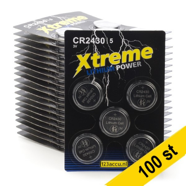 123ink Xtreme Power CR2430 Litium knappcellsbatteri 100st ADR00081 123ink Xtreme Power CR2430 Litium knappcellsbatteri 100st ADR00081 - 1