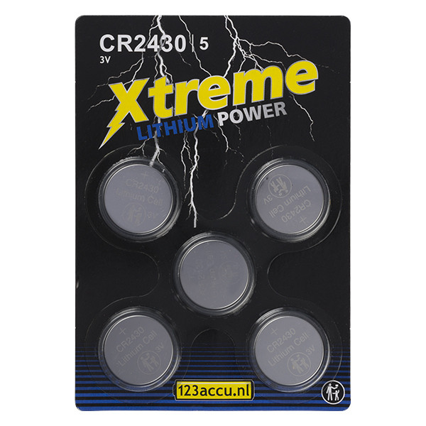 123ink Xtreme Power CR2430 Litium knappcellsbatteri 5-pack $$ CR2430 ADR00065 - 1