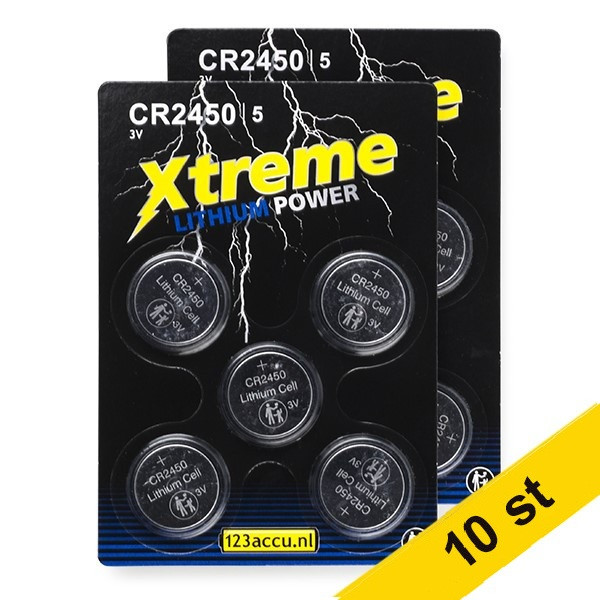 123ink Xtreme Power CR2450 Lithium knappcellsbatteri 10st ADR00073 - 1