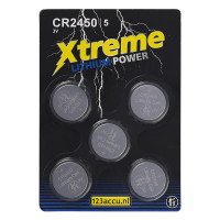 123ink Xtreme Power CR2450 Lithium knappcellsbatteri 5-pack CR2450 ADR00083