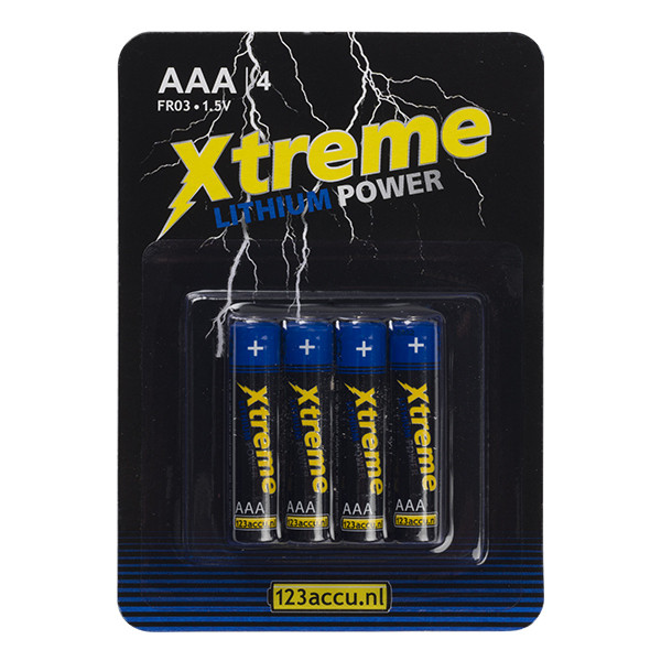 123ink Xtreme Power FR03 AAA batteri | 4-pack AAA FR03 FR03LB4A/10C ADR00067 - 1