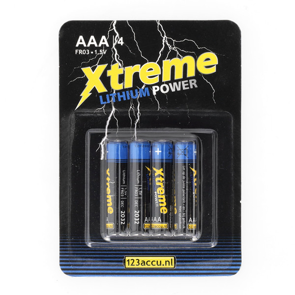 123ink Xtreme Power FR03 AAA batteri 4st ADR00067 - 1