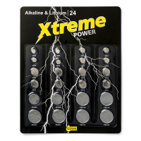 123ink Xtreme Power Lithium / Alkaline knappcellsbatteri 24-pack CR1620 CR2016 CR2025 CR2032 LR41 ADR00048