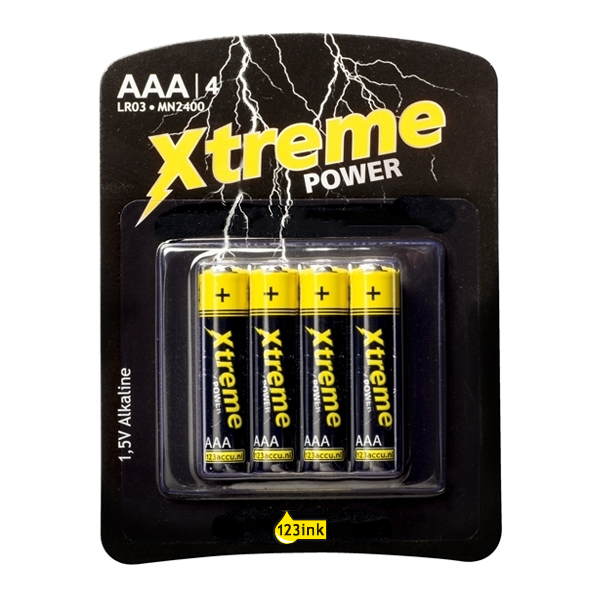123ink Xtreme Power MN2400 AAA/LR3 batteri | 4-pack  ADR00008 - 1