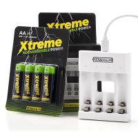 123ink Xtreme Power batteriladdare AA/HR6 | AAA/HR03 + 4st AA batterier AA HR6 ADR00061