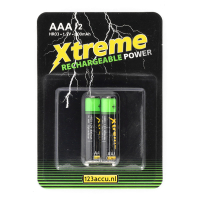 123ink Xtreme Power uppladdningsbara AAA | HR03 Ni-Mh batteri | 2-pack⭐