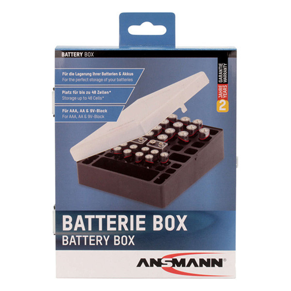 123inkt Ansmann batterilåda | 48 delar 6FR61 6HR61 6LR61 9V AA AAG00042 - 2