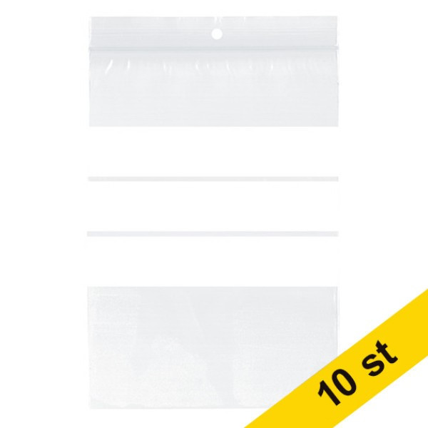 123inkt Blixtlåspåse med skrivyta 100mm x 150mm | 100st x10  300765 - 1