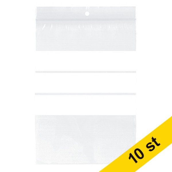 123inkt Blixtlåspåse med skrivyta 160mm x 230mm | 100st x10  300767 - 1