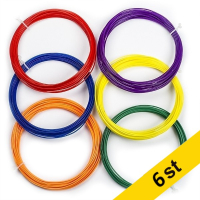 123inkt Filament för 3D-pennor 6 färger | 10m | x6  DPE00049