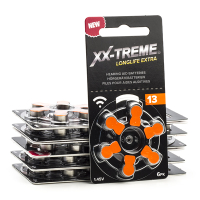 123inkt Hörapparatsbatterier 13 orange | XX-TREME Longlife Extra | 6-pack 10st  A1200015
