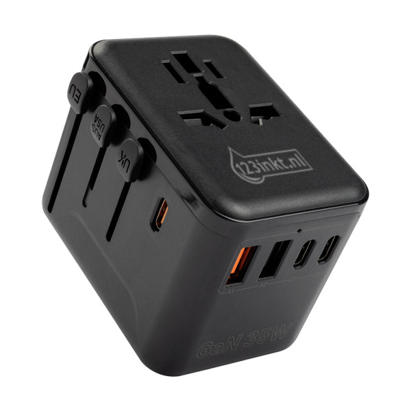 123inkt Reseadapter 35W med 2 USB A + 3 USB-C  390043 - 1